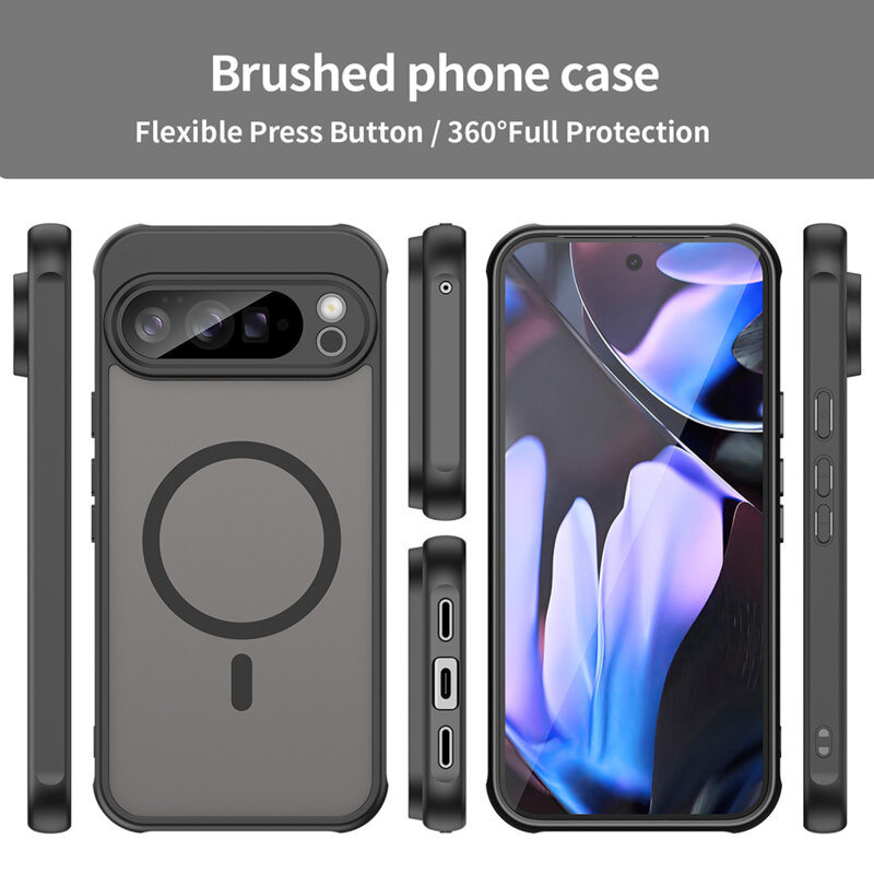 Husa Google Pixel 11 Techsuit HaloFrost II MagSafe, negru