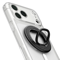Inel magnetic, suport telefon MagSafe Spigen O-Mag OM106, negru