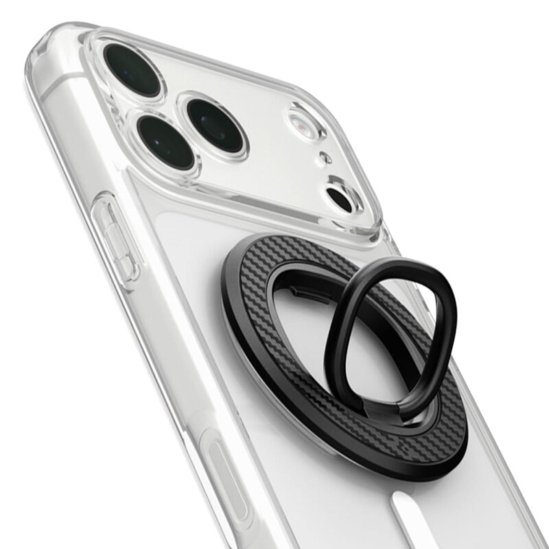 Inel magnetic, suport telefon MagSafe Spigen O-Mag OM106, negru
