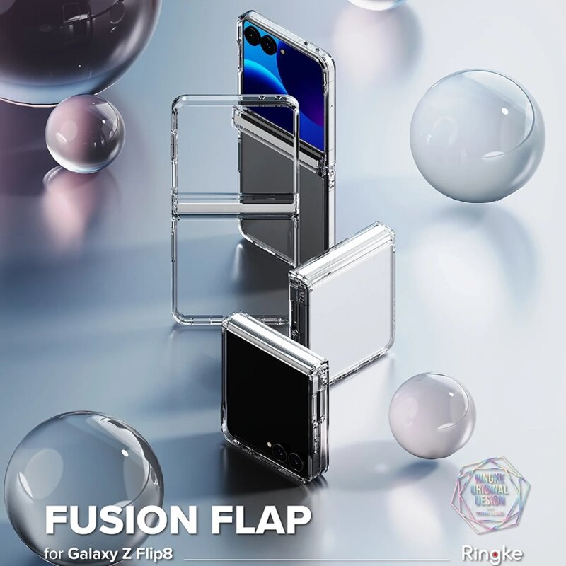 Husa Samsung Galaxy Z Flip8 Ringke Fusion Flap, transparenta