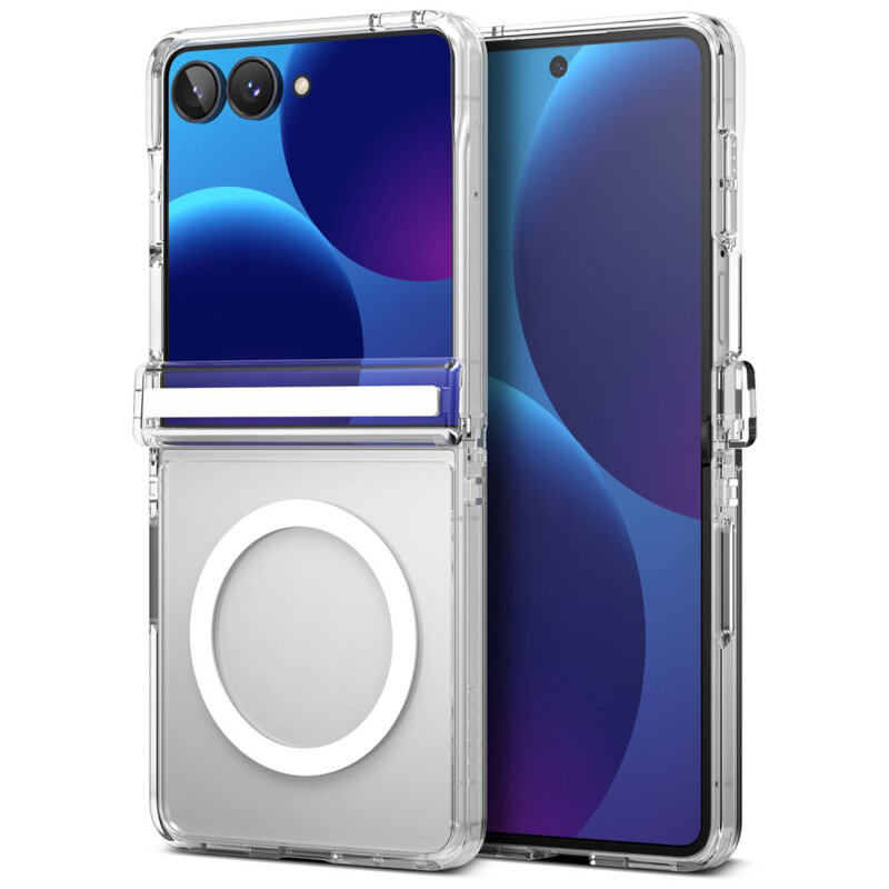 Husa Samsung Galaxy Z Flip8 Ringke Fusion Flap Magnetic, transparenta