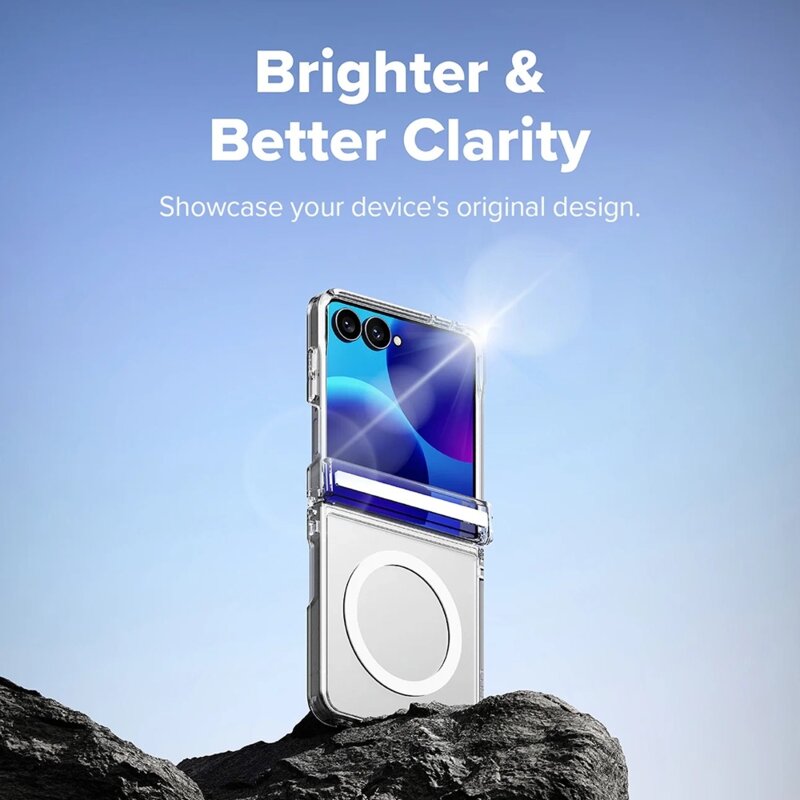 Husa Samsung Galaxy Z Flip8 Ringke Fusion Flap Magnetic, transparenta
