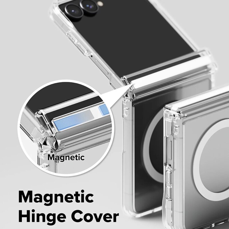 Husa Samsung Galaxy Z Flip8 Ringke Fusion Flap Magnetic, transparenta