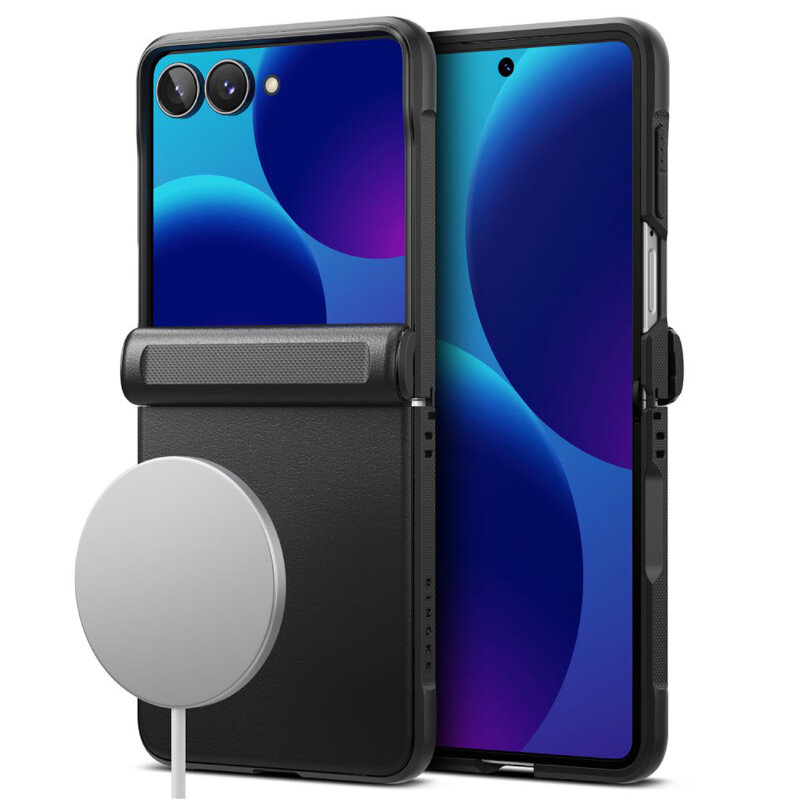 Husa Samsung Galaxy Z Flip8 Ringke Onyx Flap Magnetic, negru