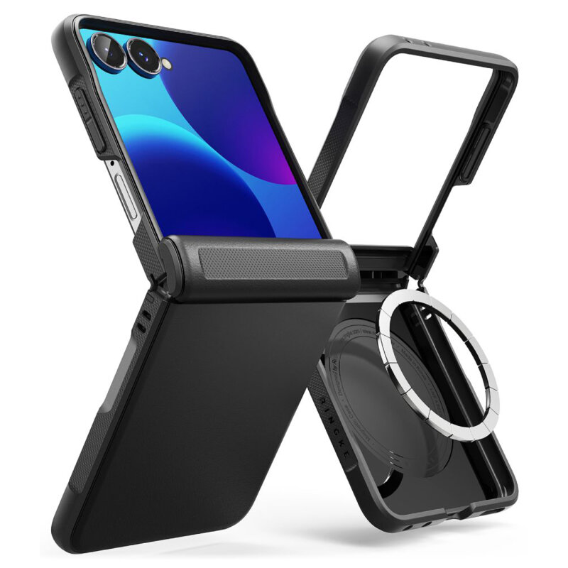 Husa Samsung Galaxy Z Flip8 Ringke Onyx Flap Magnetic, negru
