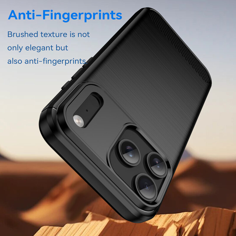 Husa iPhone 17 Pro Techsuit Carbon Silicone, negru