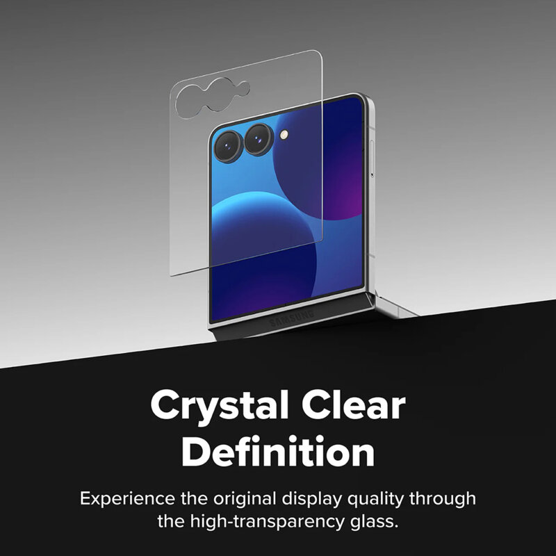 [Pachet 2x] Folie sticla Samsung Galaxy Z Flip8 Ringke Cover Display Tempered Glass Pro, transparenta