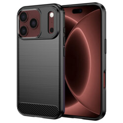 Husa iPhone 17 Pro Max Techsuit Carbon Silicone, negru