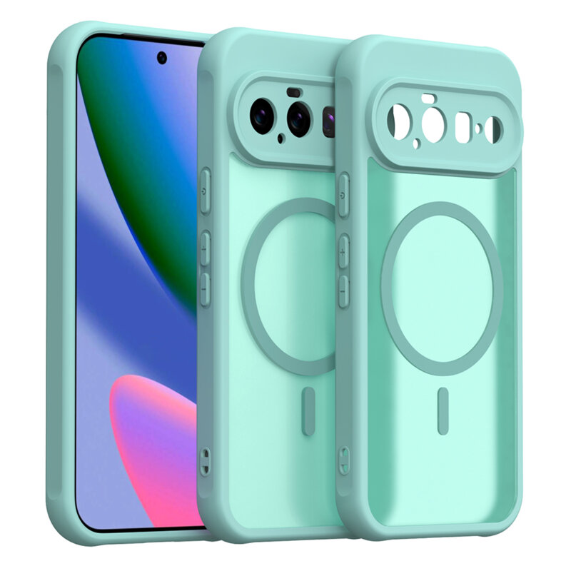 Husa Google Pixel 11 Techsuit HaloFrost II MagSafe, verde menta