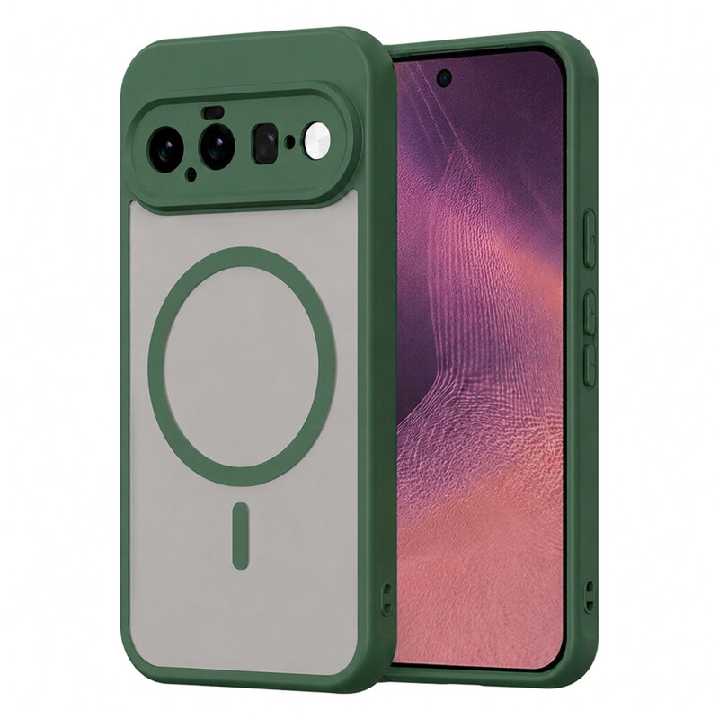 Husa Google Pixel 11 Techsuit HaloFrost II MagSafe, verde