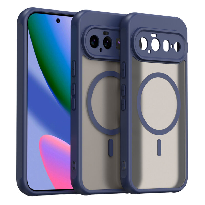 Husa Google Pixel 11 Techsuit HaloFrost II MagSafe, bleumarin