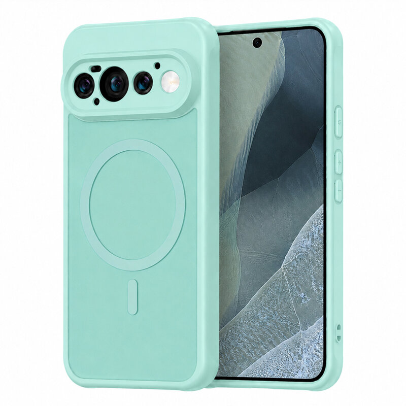 Husa Google Pixel 11 Pro Techsuit HaloFrost II MagSafe, verde menta