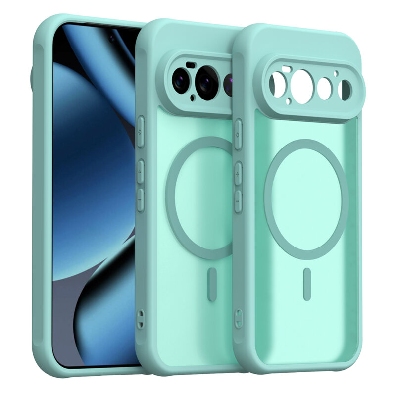 Husa Google Pixel 11 Pro Techsuit HaloFrost II MagSafe, verde menta