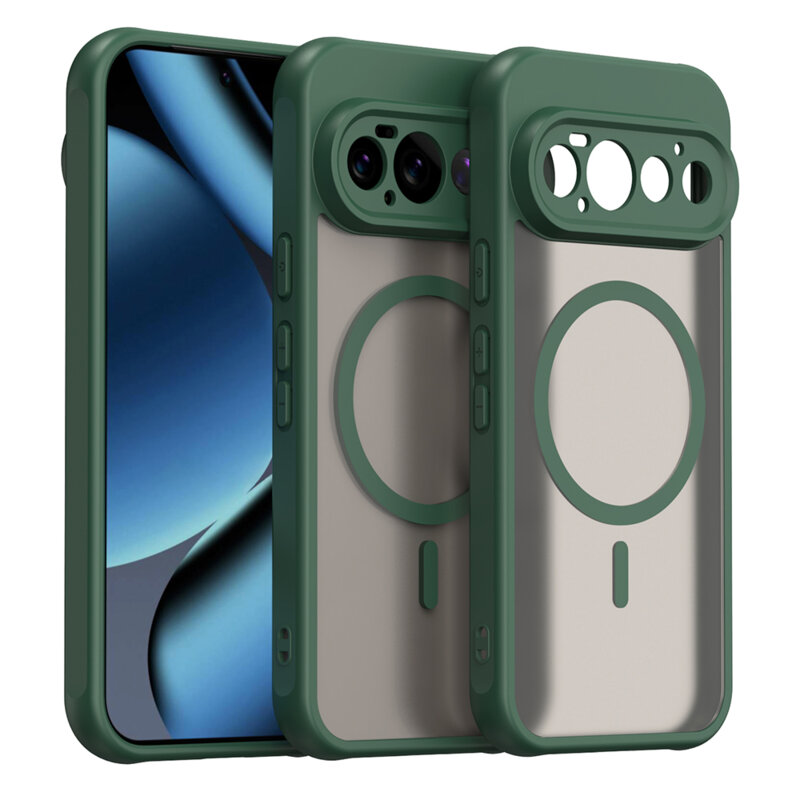 Husa Google Pixel 11 Pro Techsuit HaloFrost II MagSafe, verde