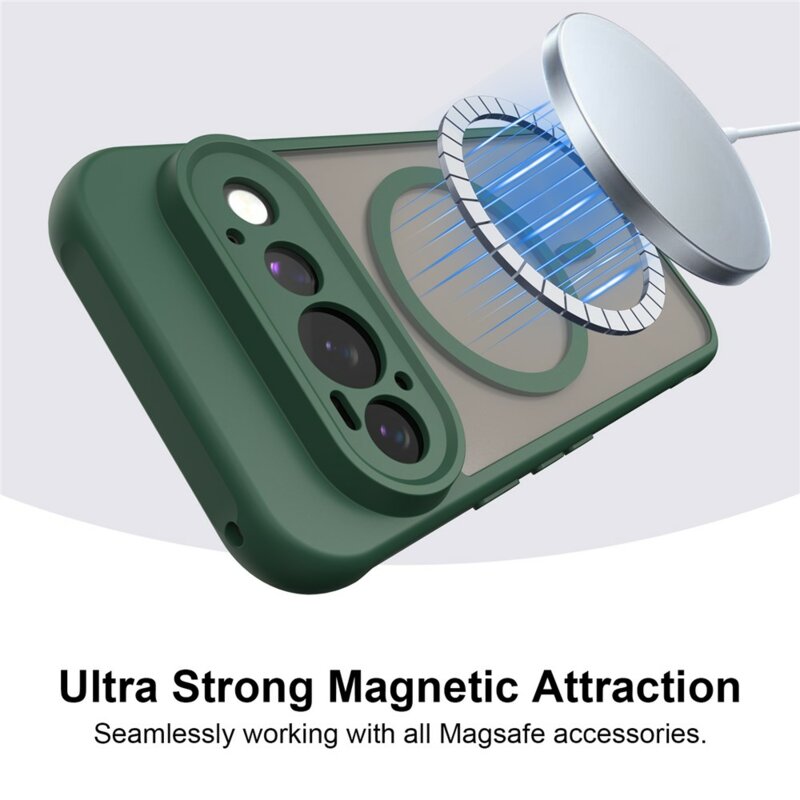 Husa Google Pixel 11 Pro Techsuit HaloFrost II MagSafe, verde