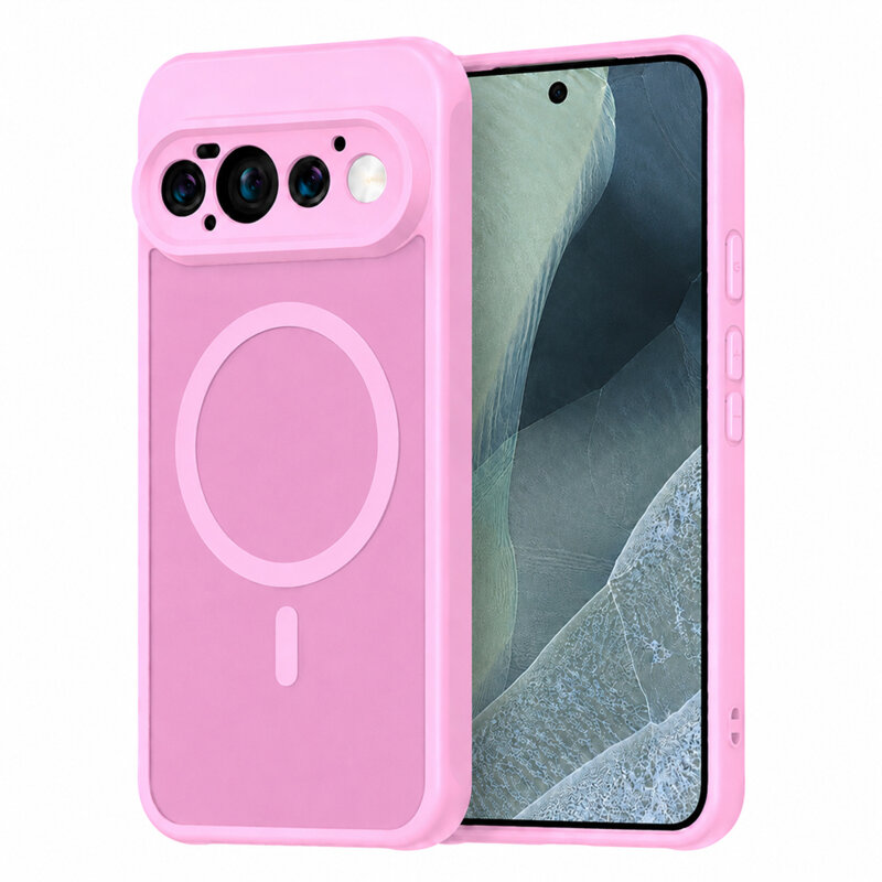 Husa Google Pixel 11 Pro Techsuit HaloFrost II MagSafe, roz