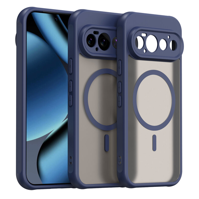 Husa Google Pixel 11 Pro Techsuit HaloFrost II MagSafe, bleumarin
