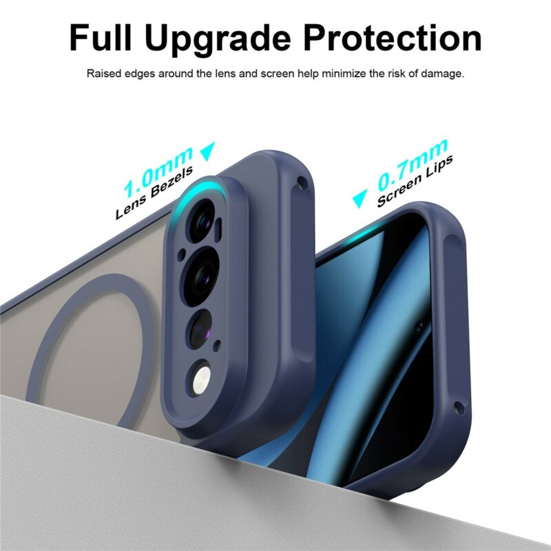 Husa Google Pixel 11 Pro Techsuit HaloFrost II MagSafe, bleumarin