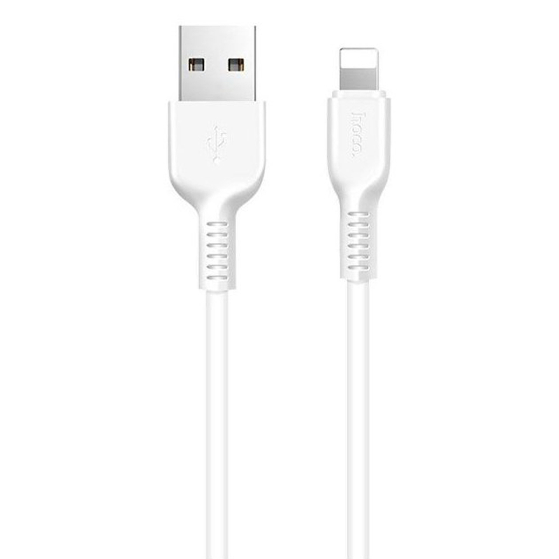 Cablu de date Flash Charging Lightning Hoco X20 2M 2.4A, alb
