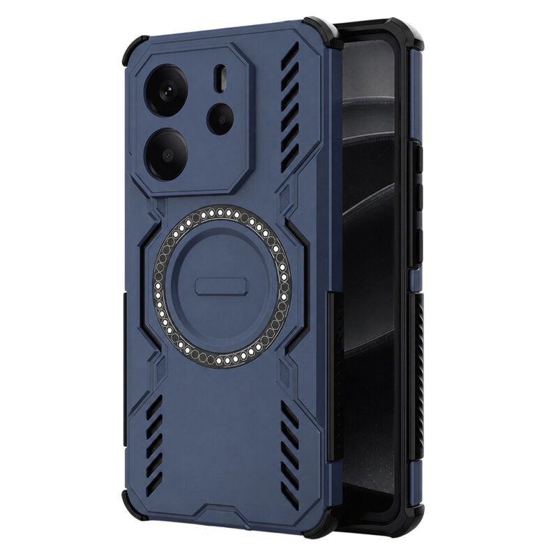 Husa Xiaomi Redmi Note 14 4G (Regional) Techsuit ArmorMag Case, albastru