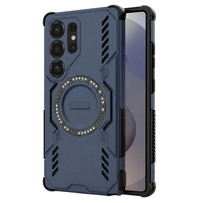 Husa Samsung Galaxy S25 Ultra Techsuit ArmorMag Case, albastru