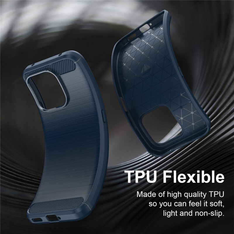 Husa Honor 600 Smart Techsuit Carbon Silicone, albastru