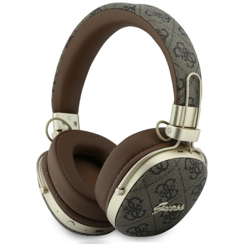 Casti Bluetooth Guess Metal 4G Script Logo, maro, GUBHP72P4SMDW