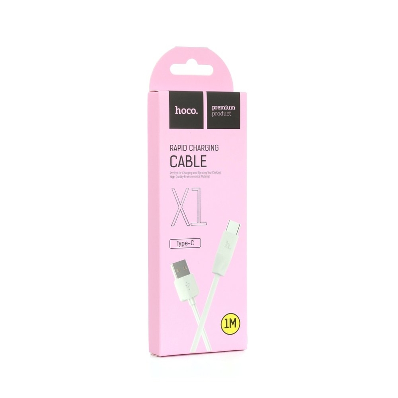 Cablu de date Type-C Hoco X1 2.1A 1M  - Alb