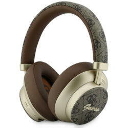 Casti Bluetooth Guess 4G Gold Script Metal, maro, GUBHP83P4CSCMW