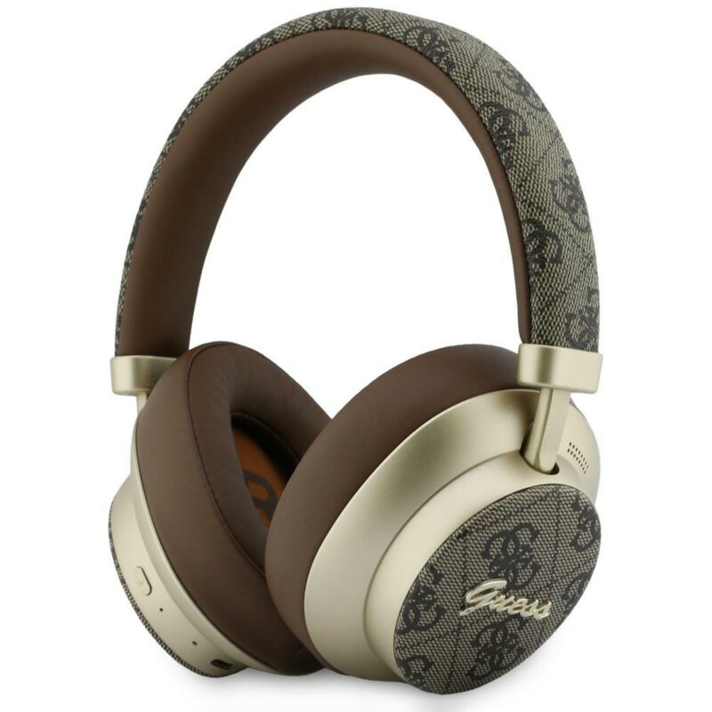 Casti Bluetooth Guess 4G Gold Script Metal, maro, GUBHP83P4CSCMW