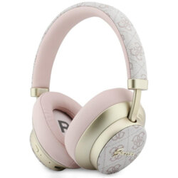Casti Bluetooth Guess 4G Gold Script Metal, roz, GUBHP83P4CSCMP