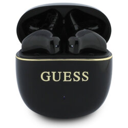 Casti Bluetooth Guess Glossy Gold Line Classic, negru, GUTWSG3HGECK