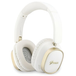 Casti Bluetooth Guess Rectangle Metal Script, alb, GUBHV28HGCSME