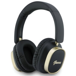 Casti Bluetooth Guess Rectangle Metal Script, negru, GUBHV28HGCSMK