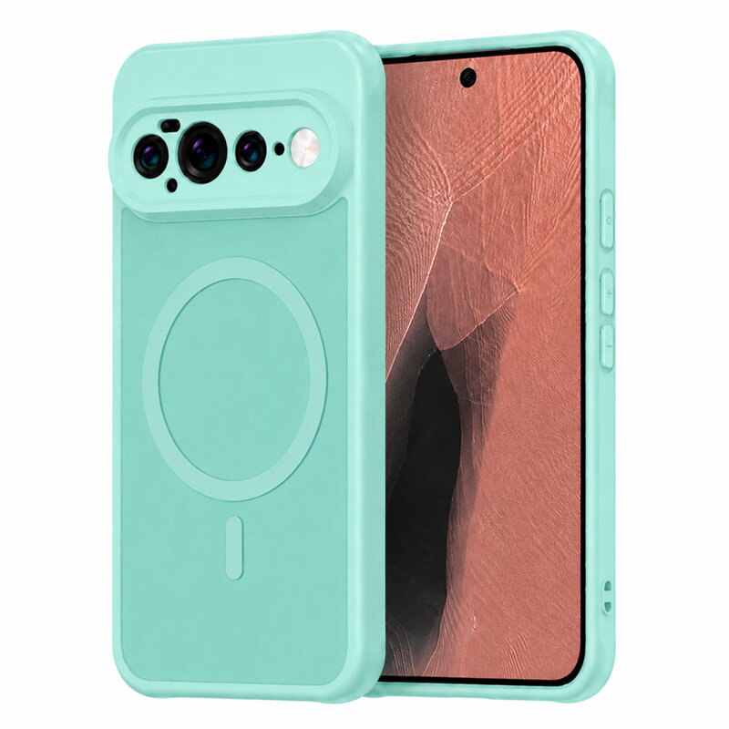 Husa Google Pixel 11 Pro XL Techsuit HaloFrost II MagSafe, verde menta