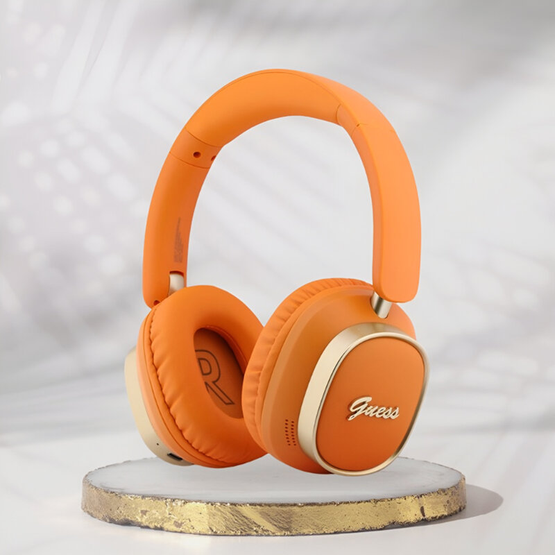 Casti Bluetooth Guess Rectangle Metal Script, oranj, GUBHV28HGCSMO