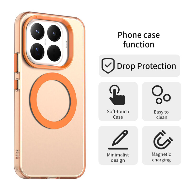 Husa Xiaomi 17T Techsuit CandyCase MagSafe, portocaliu