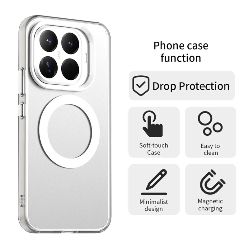 Husa Xiaomi 17T Techsuit CandyCase MagSafe, alb