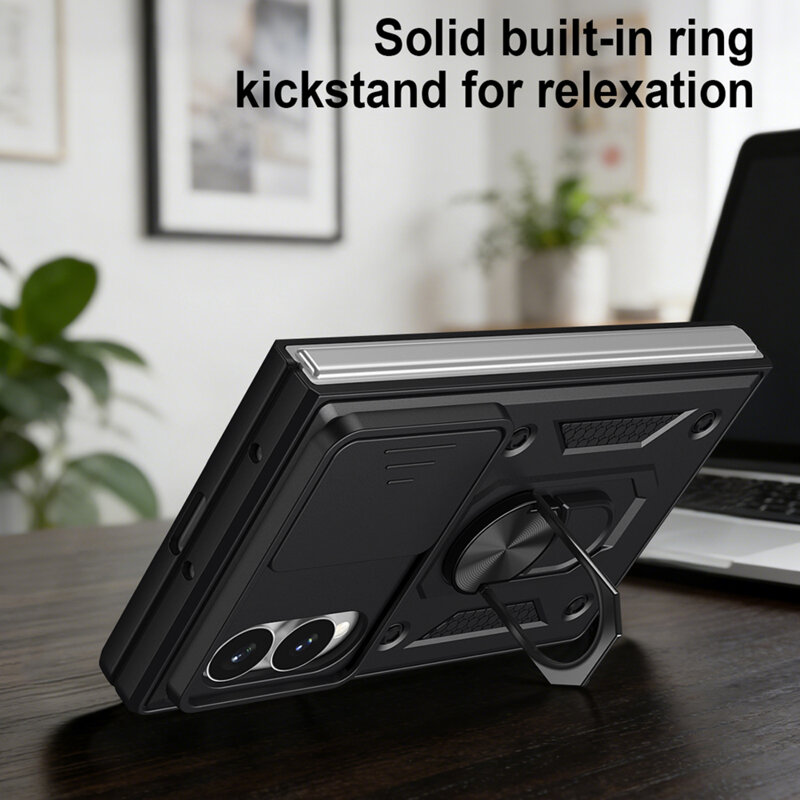 Husa Samsung Galaxy Z Fold8 protectie camera Techsuit CamShield Series, auriu