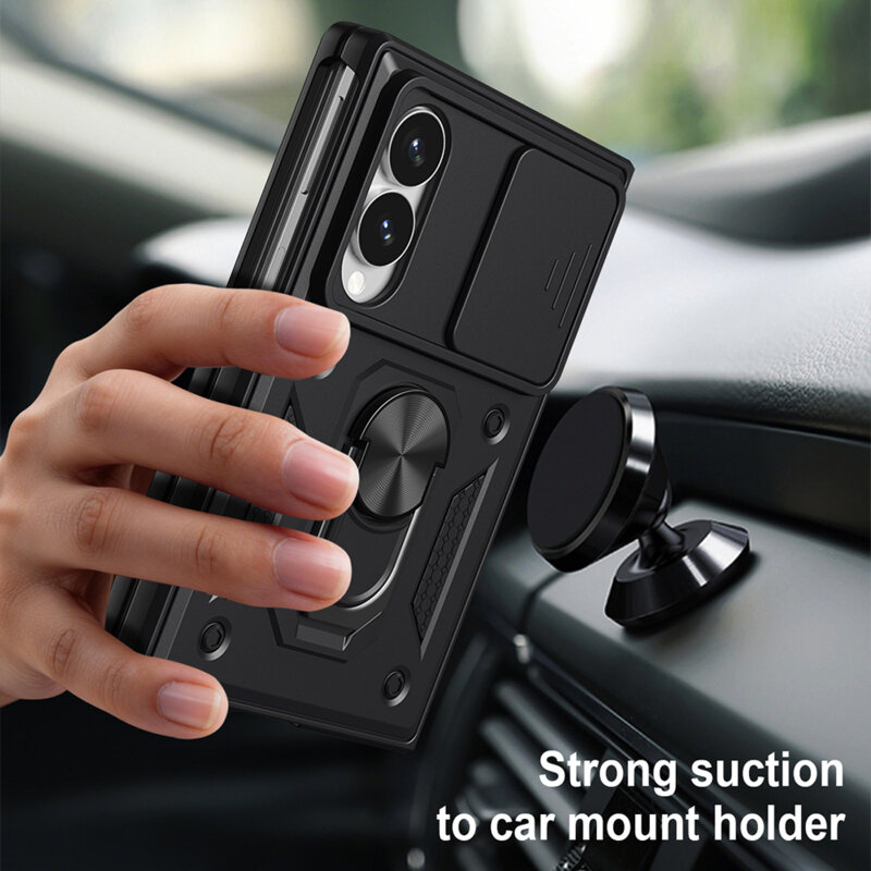 Husa Samsung Galaxy Z Fold8 protectie camera Techsuit CamShield Series, negru