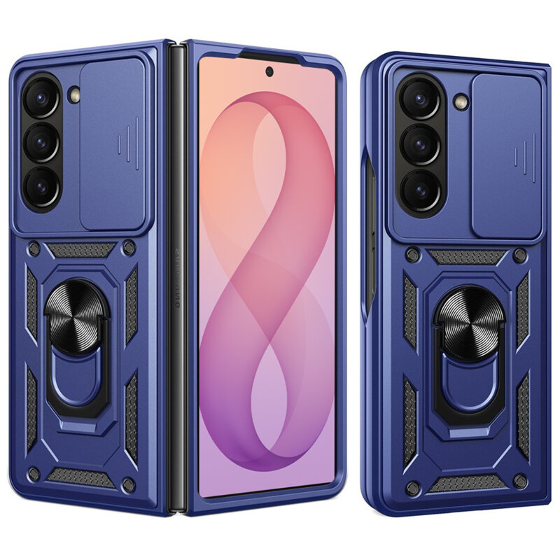 Husa Samsung Galaxy Z Fold8 Ultra protectie camera Techsuit CamShield Series, albastru