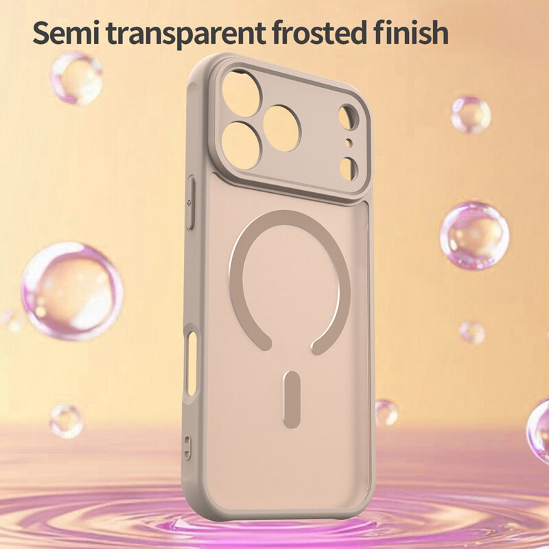 Husa iPhone 17 Pro Max Techsuit HaloFrost II MagSafe, auriu
