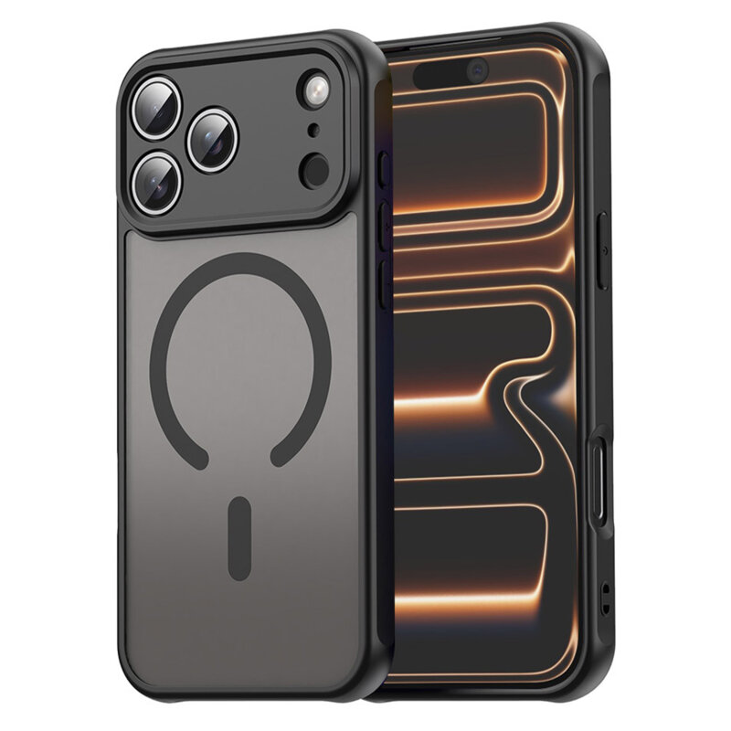 Husa iPhone 17 Pro Max Techsuit HaloFrost II MagSafe, negru