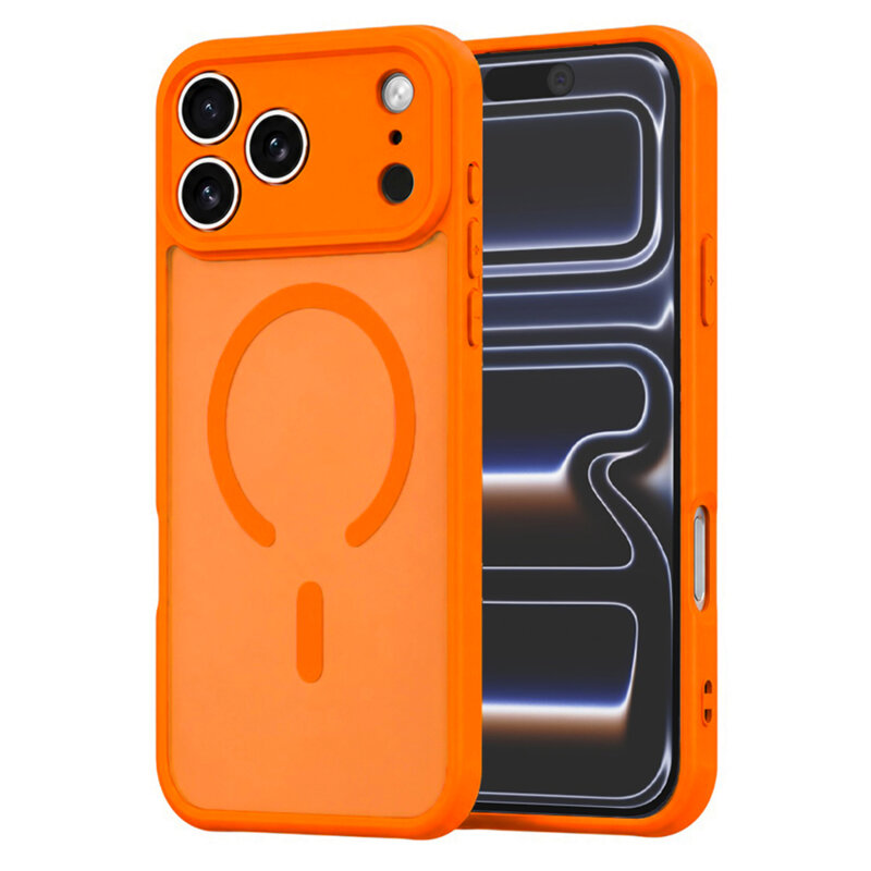 Husa iPhone 17 Pro Techsuit HaloFrost II MagSafe, portocaliu
