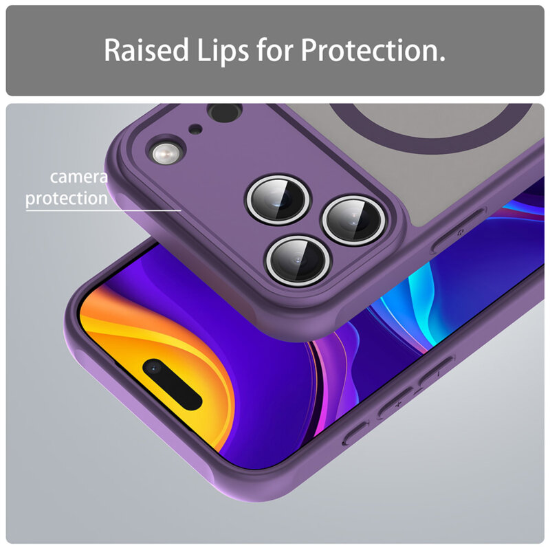 Husa iPhone 17 Pro Techsuit HaloFrost II MagSafe, mov