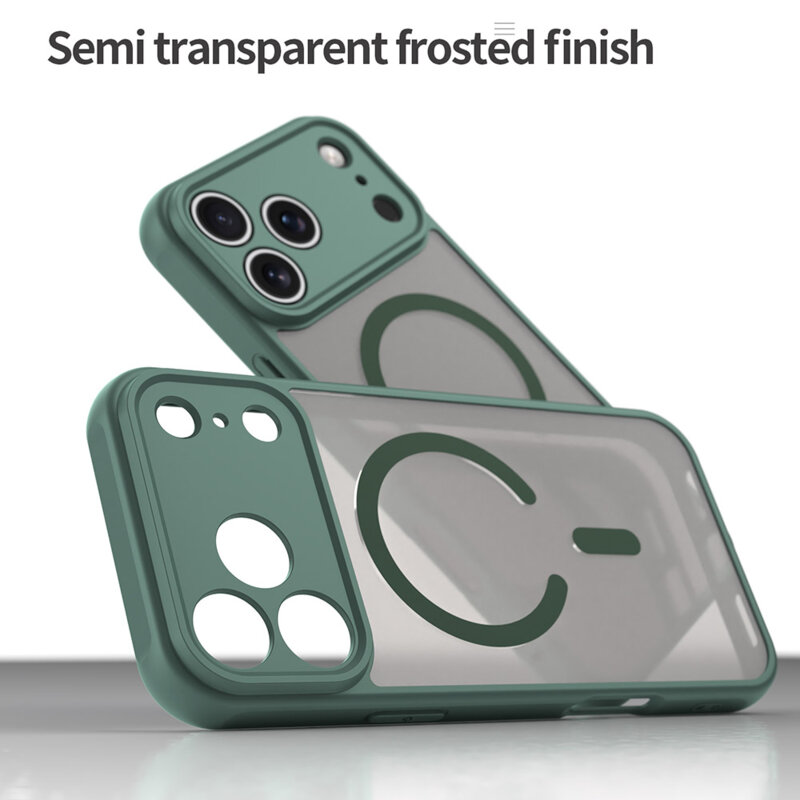 Husa iPhone 17 Pro Techsuit HaloFrost II MagSafe, verde