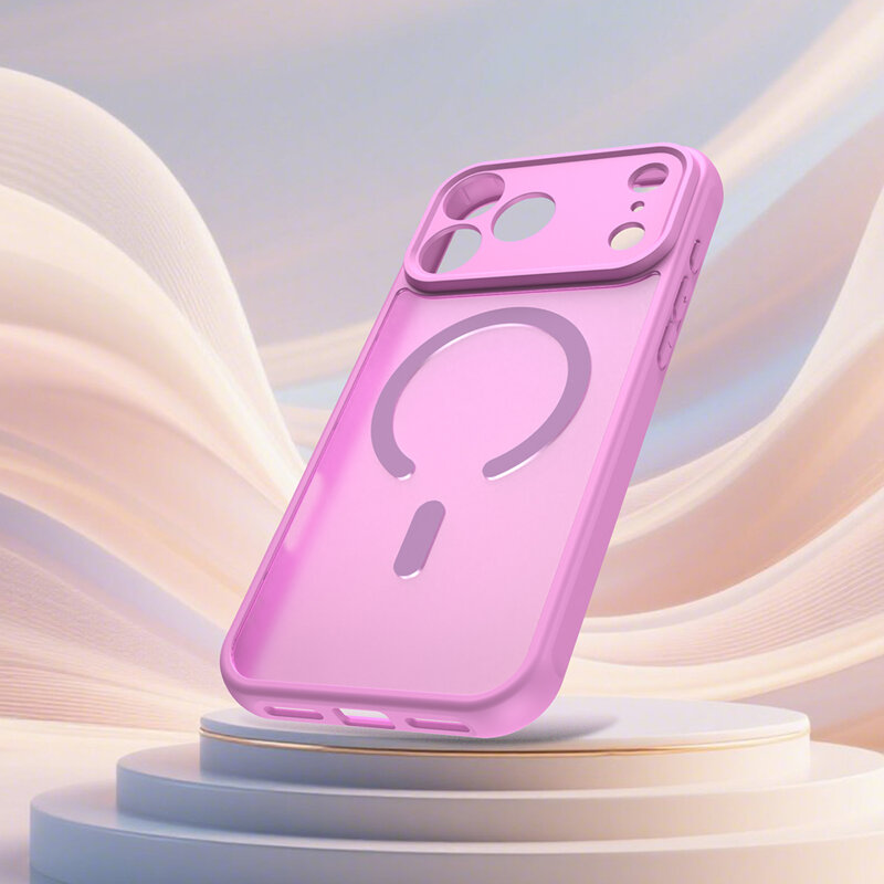 Husa iPhone 18 Pro Techsuit HaloFrost II MagSafe, roz