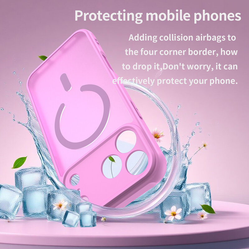 Husa iPhone 17 Pro Techsuit HaloFrost II MagSafe, roz