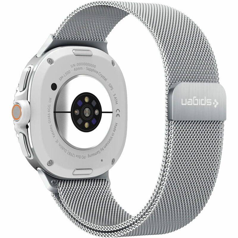 Curea Samsung Galaxy Watch8 44mm Spigen Modern Fit, argintiu