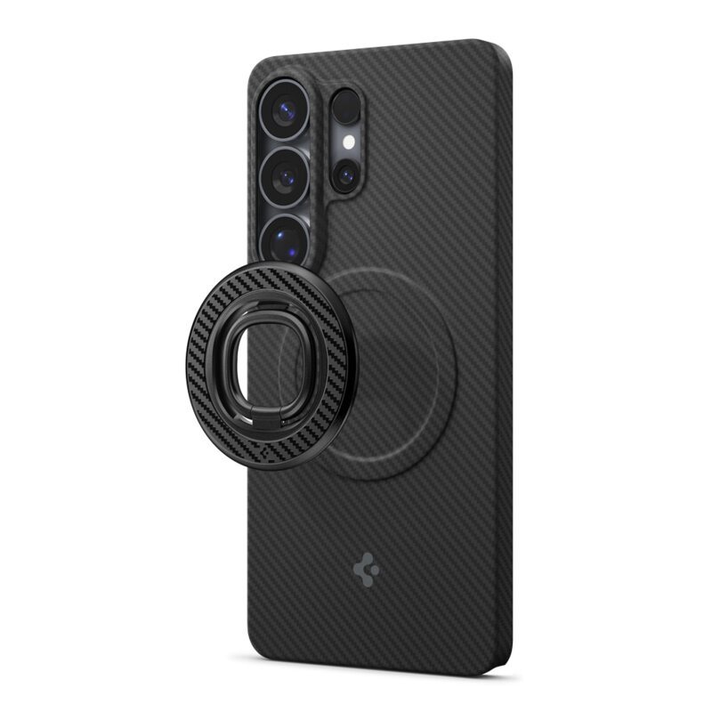 Inel magnetic, suport telefon MagSafe Spigen O-Mag OM106, negru